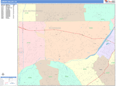 Jurupa Valley Digital Map Color Cast Style